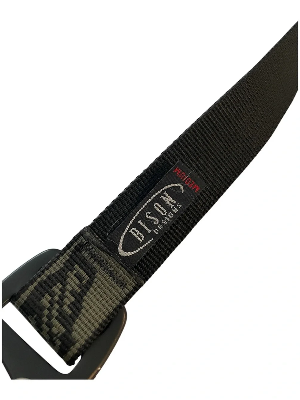 Philmont Olive Webbing Belt with Black Buckle Made in USA